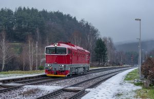 Zkušební jízda lokomotivy 750.338. Foto: Rado Mojžíš