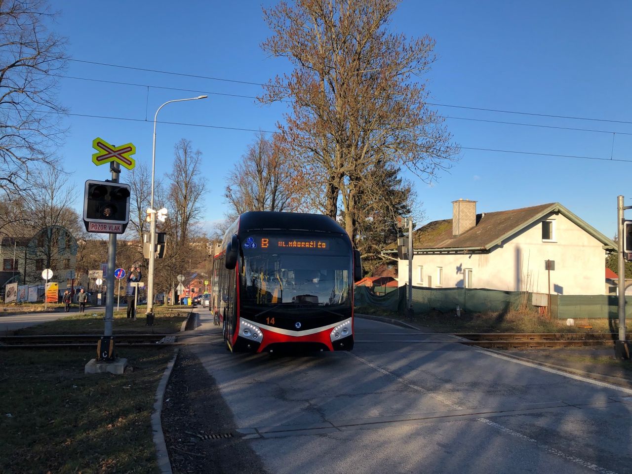 Parciální trolejbus Škoda 32Tr v Jihlavě. Foto: Dopravní podnik města Jihlavy