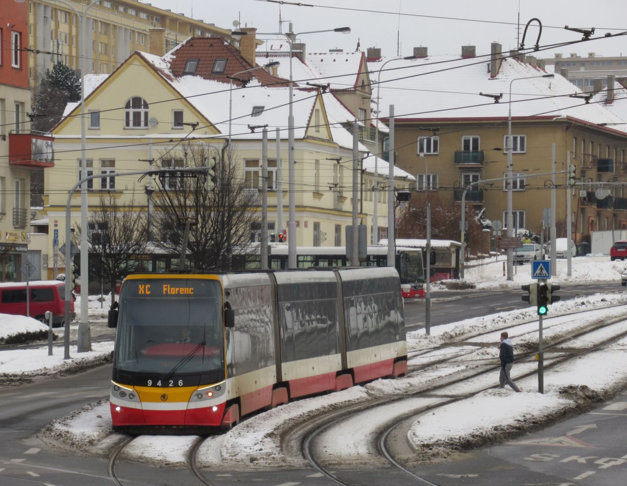 Náhradní tramvajová doprava při výluce linky metra C. Pramen: ROPID