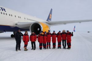 Přistání Boeing 767-300ER v Antarktidě. Foto: Icelandair