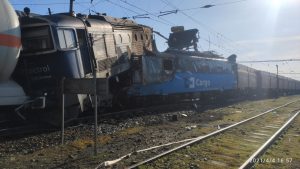 Srážka nákladních vlaků ve stanici Světec. Foto: Drážní inspekce