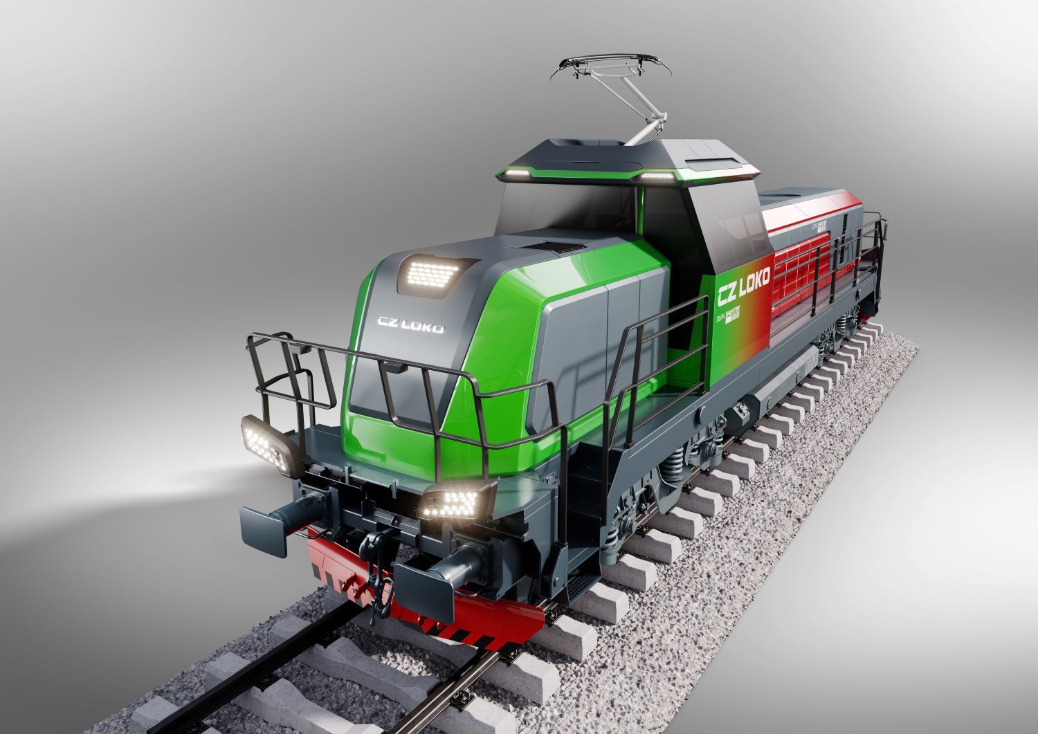 Model nové lokomotivy DualShunter 2000, kterou si objednal italský dopravce Mercitalia Rail. Pramen: CZ LOKO