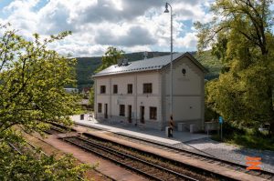 Opravené nádraží v Hýskově. Foto: Správa železnic
