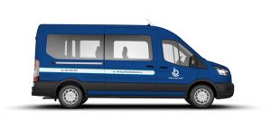 Mikrobus pro přepravu handicapovaných. Pramen: ROPID