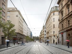 Budoucí podoba Revoluční ulice v Praze. Pramen: IPR