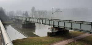 Původní most přes Labe před posunutím. Foto: Skanska