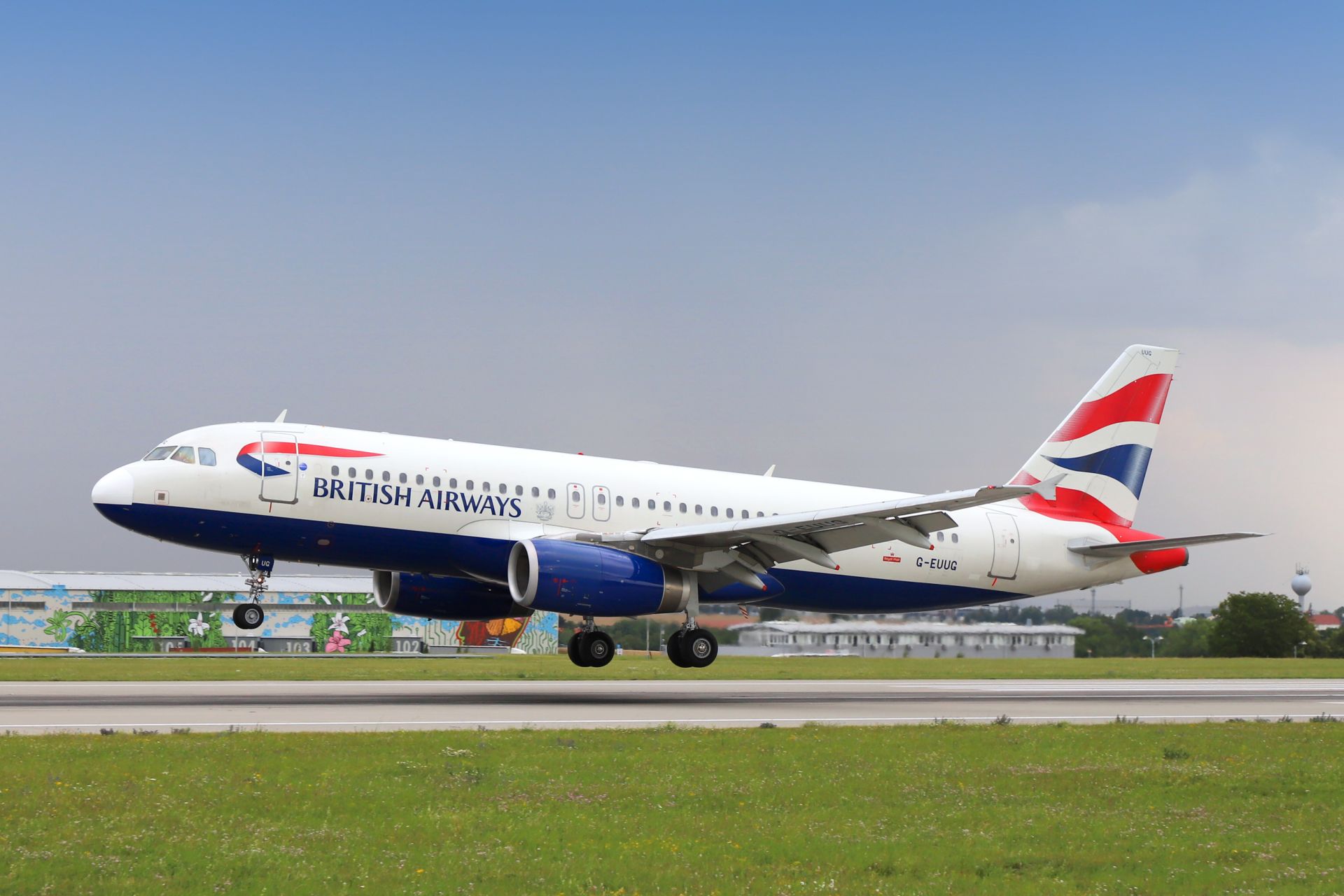 Letadlo British Airways. Pramen: Letiště Praha