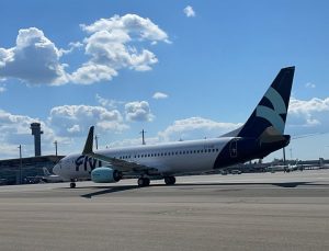 První přílet Boeingu 737-800 společnosti Flyr do Osla. Foto: Avinor