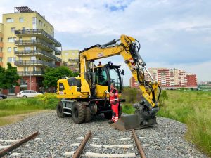 Zahájení stavby tramvajové tratě z Barrandova do Holyně. Pramen: DPP