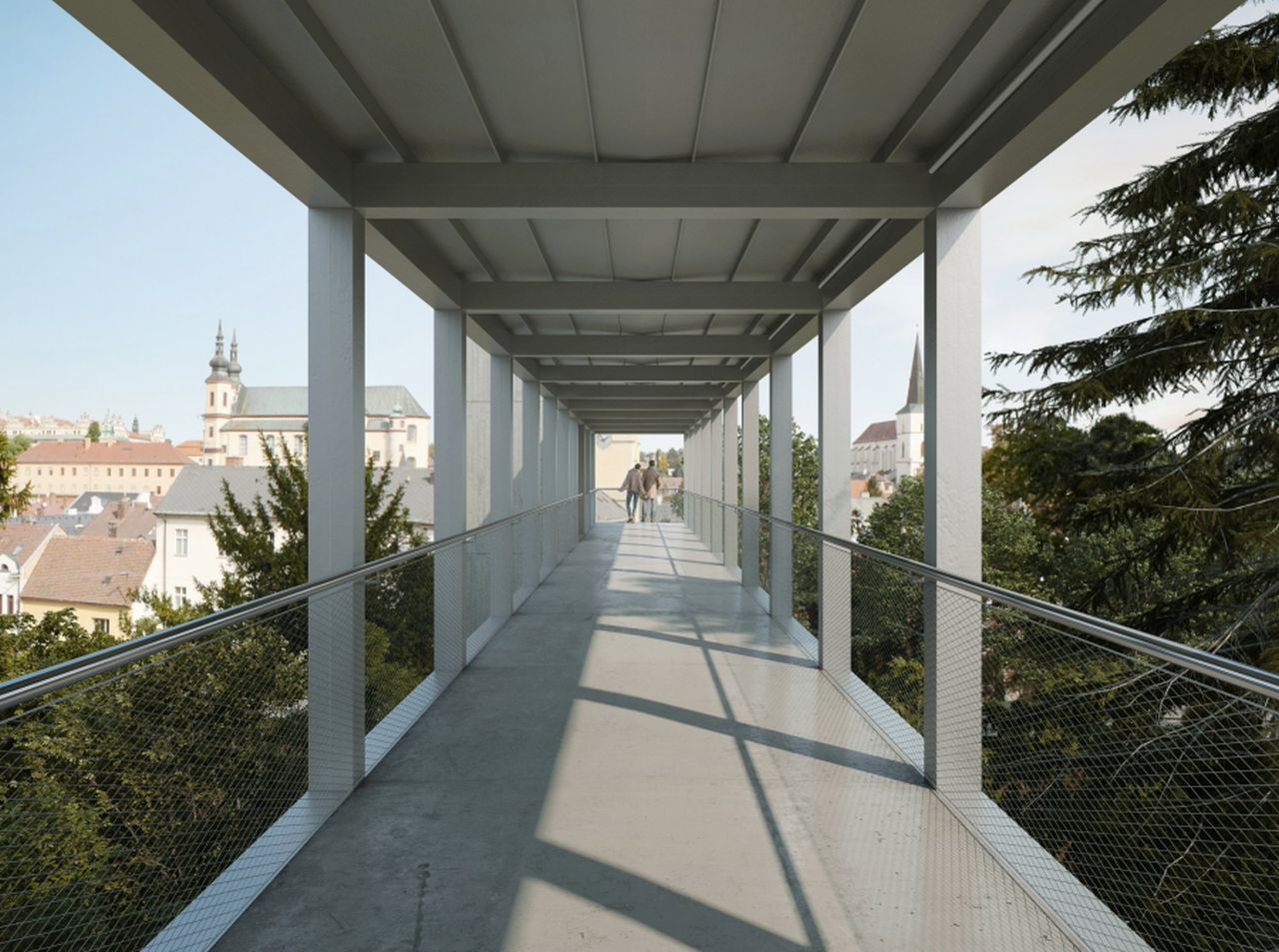 Vizualizace nového nadchodu v Litomyšli. Foto: Ehl & Koumar Architekti