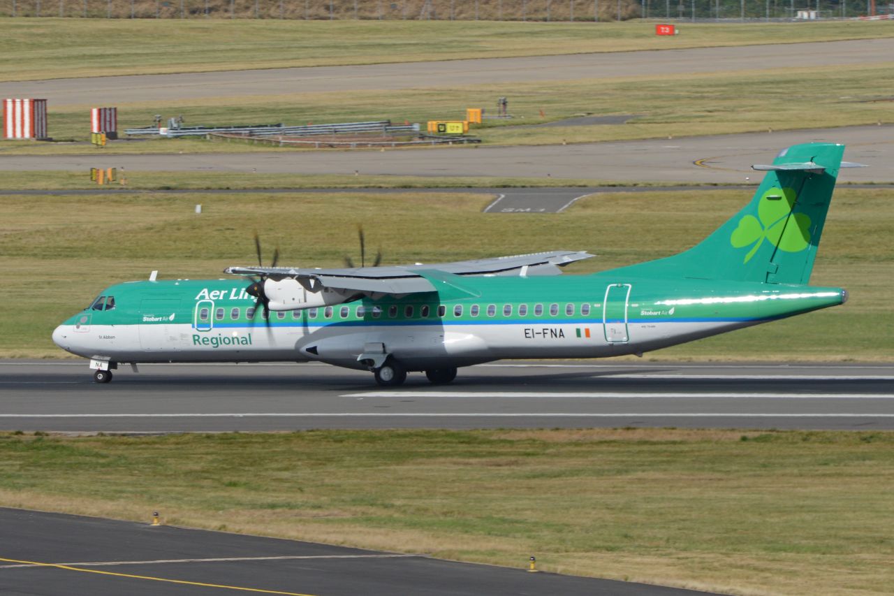 ATR 72 společnosti Stobart Air létající pro Aer Lingus. Foto: Alan Wilson / Flickr.com
