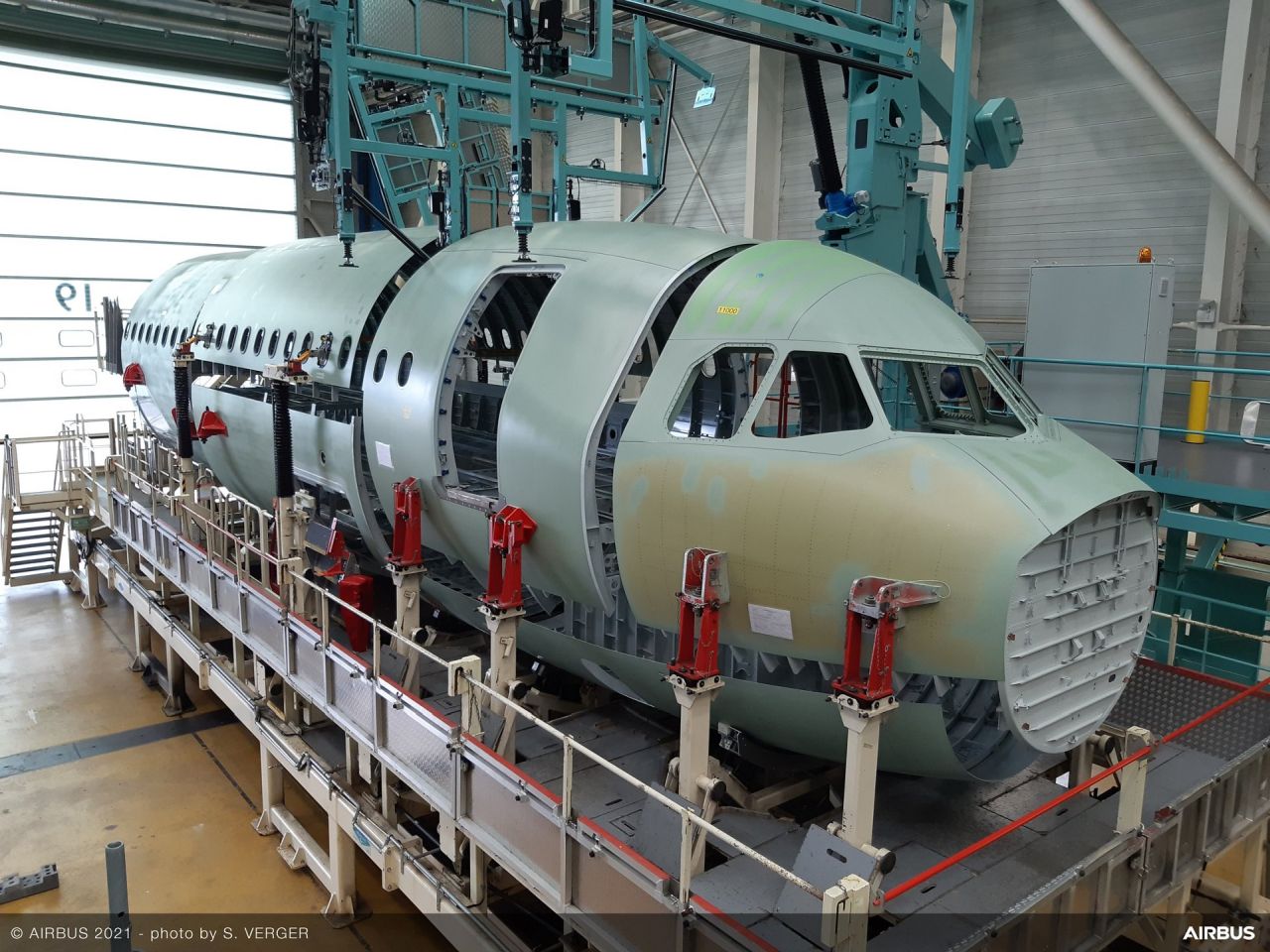 Montáž trupu A321XLR v Saint-Nazare. Foto: Airbus