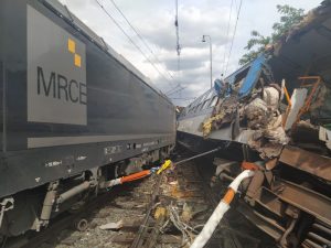 Srážka vlaků v Němčicích nad Hanou. Foto: Správa železnic
