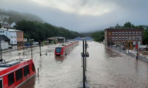Povodně v Severním Porýní - Vestfálsku. Foto: DB AG