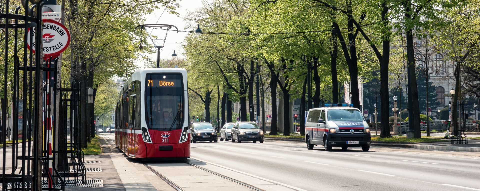 Tramvaj ve Vídni. Pramen: © Wiener Linien-Helmer Manfred