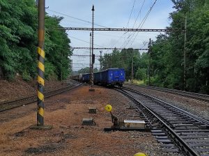 Vykolejení nákladního vlaku v Kralupech nad Vltavou. Foto: Zdopravy.cz