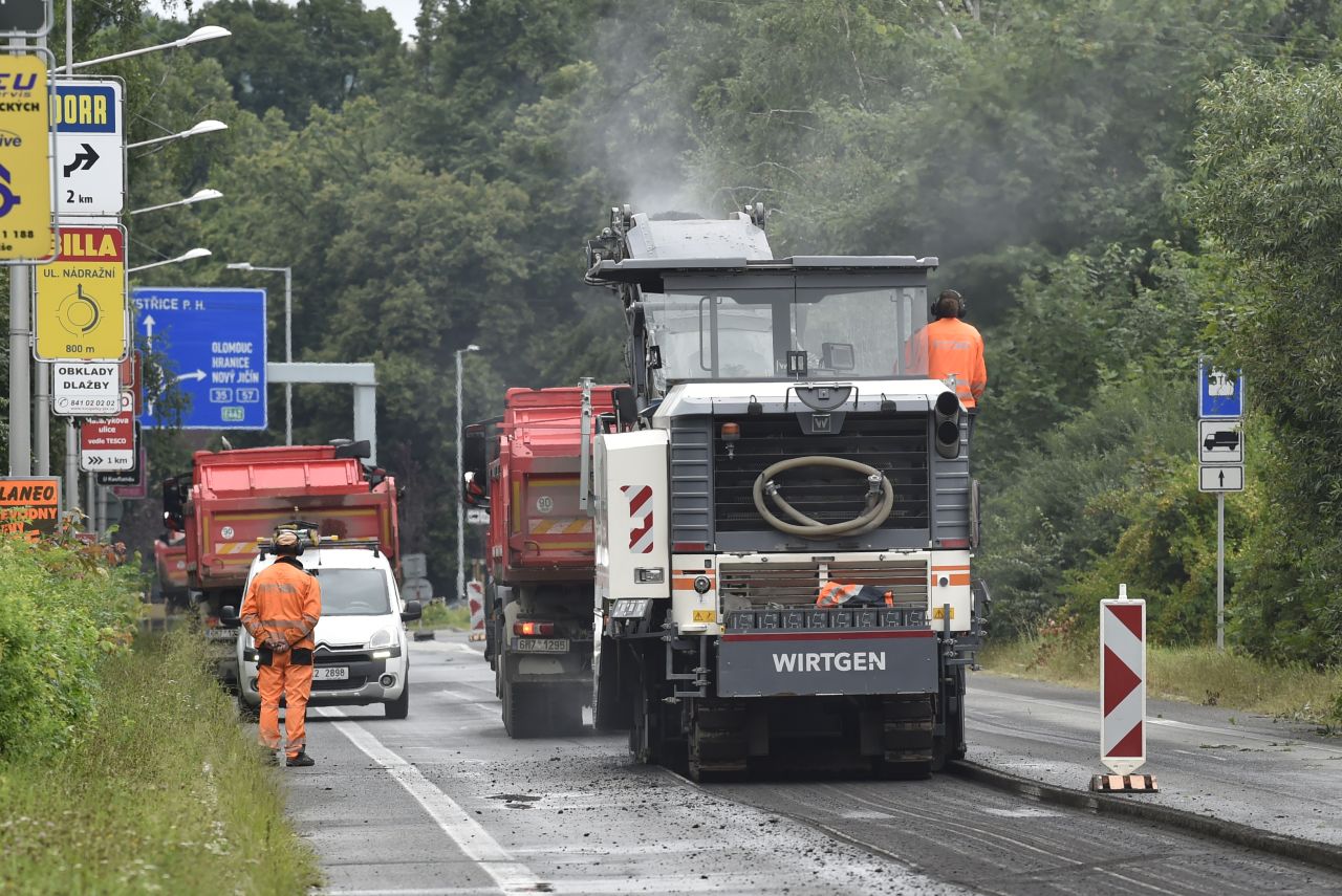 Oprava silnice I/35 ve Valašském Meziříčí. Foto: ŘSD