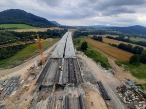 Stavba rychlostní silnice S3 u polsko-české hranice. Foto: GDDKiA