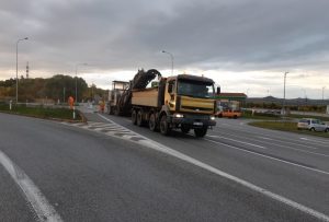 Oprava silnice I/52 v Mikulově. Pramen: ŘSD