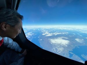 Výhled během letu z Buenos Aires do Darwinu. Foto: Qantas