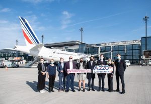 První let Air France s letounem A220-300. Foto. AF
