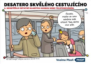 Kampaň Desatero správného cestujícího. Foto: SDP ČR