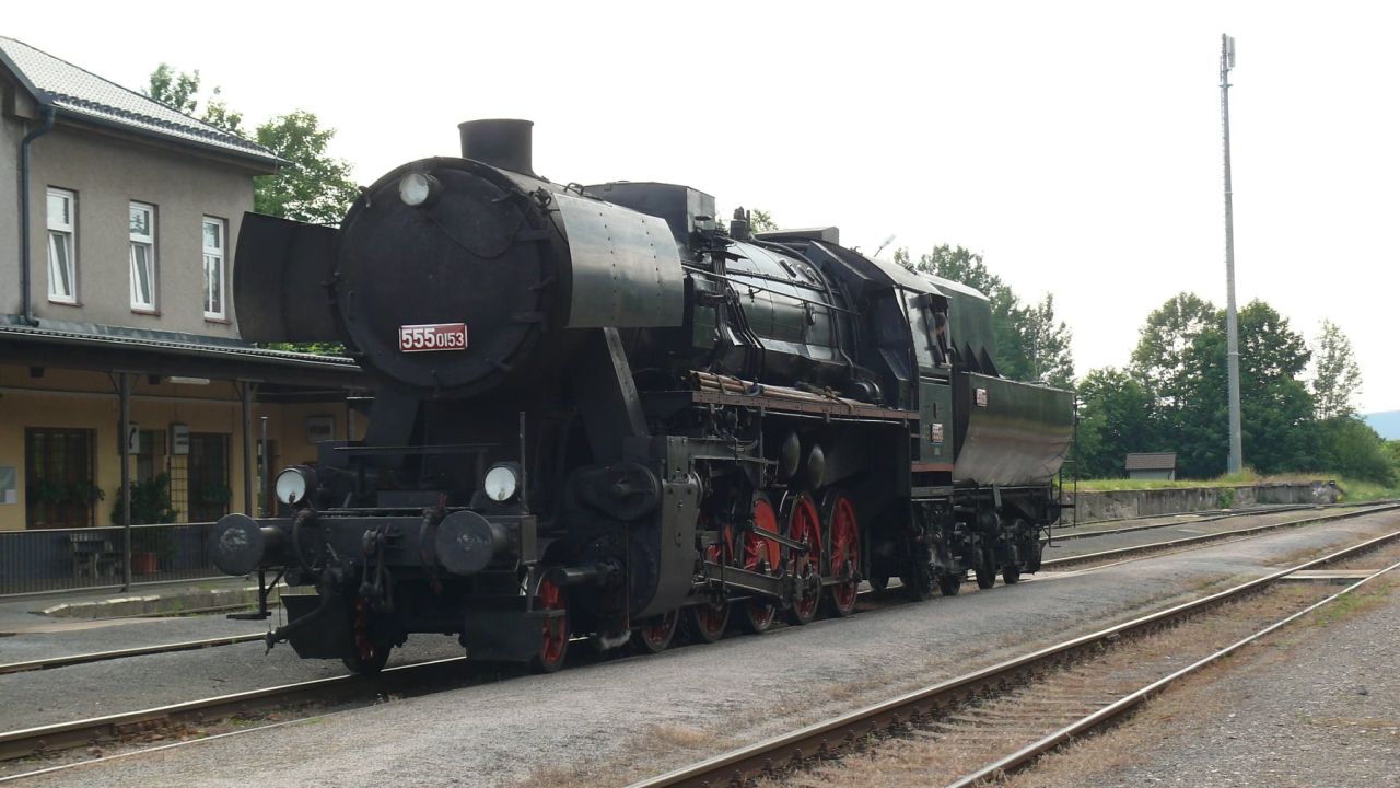 Parní lokomotiva 555.0153. Foto: Muzeum starých strojů a technologií Žamberk