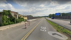Dálnice D48 v Rychalticích u vyvlastněné nemovitosti. Foto: Google Street View