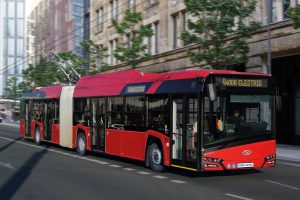 Trolejbus 27Tr pro Budapešť. Pramen: Škoda Transportation