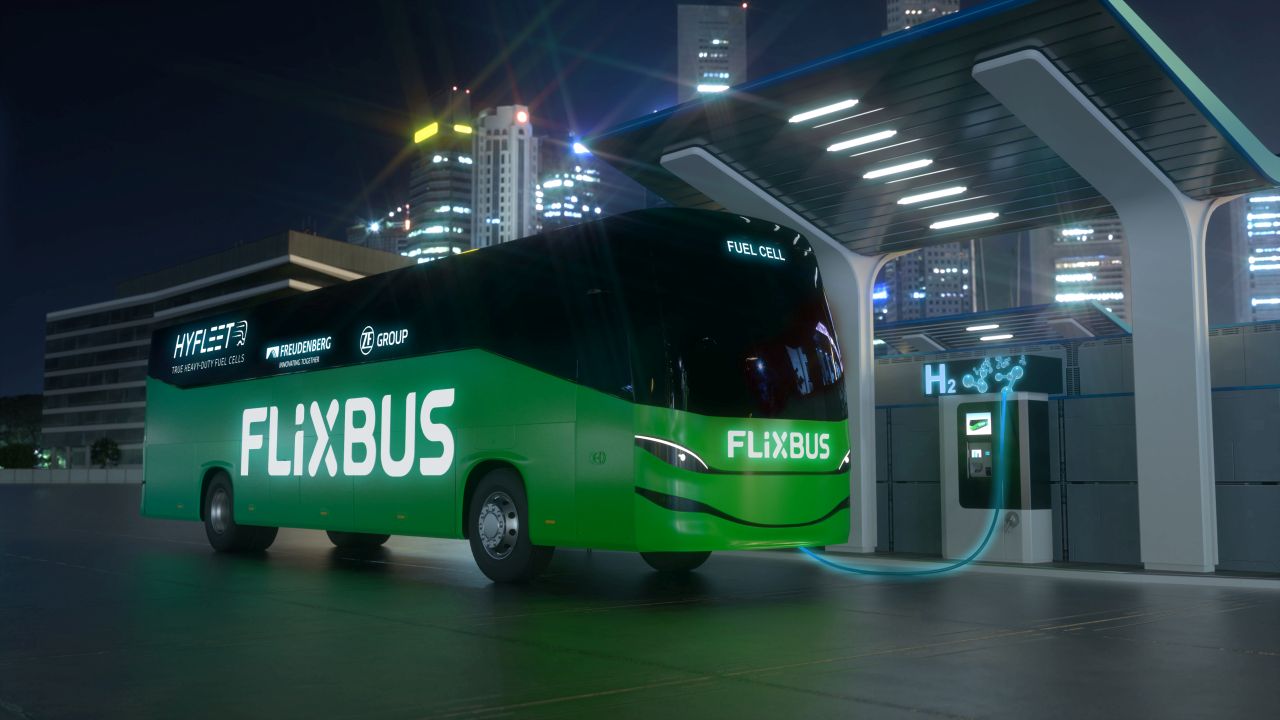 Vizualizace autobusu na vodík. Foto: FlixBus