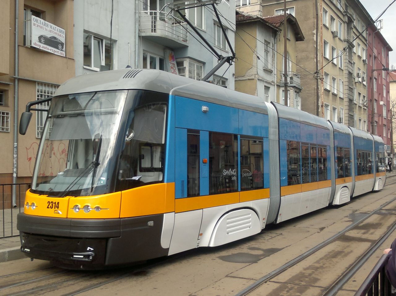 Tramvaj Pesa Swing v Sofii. Foto: Titikaka1 / Wikimedia Commons