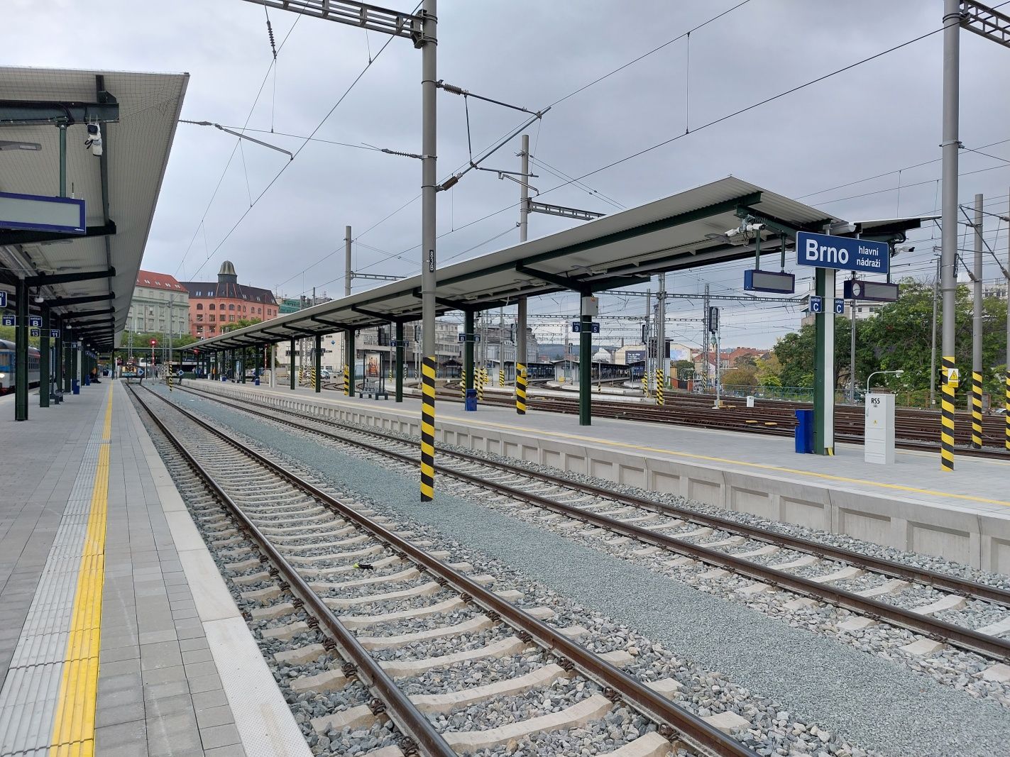 Zmodernizovaná nástupiště stanice Brno hl. n. Pramen: Správa železnic