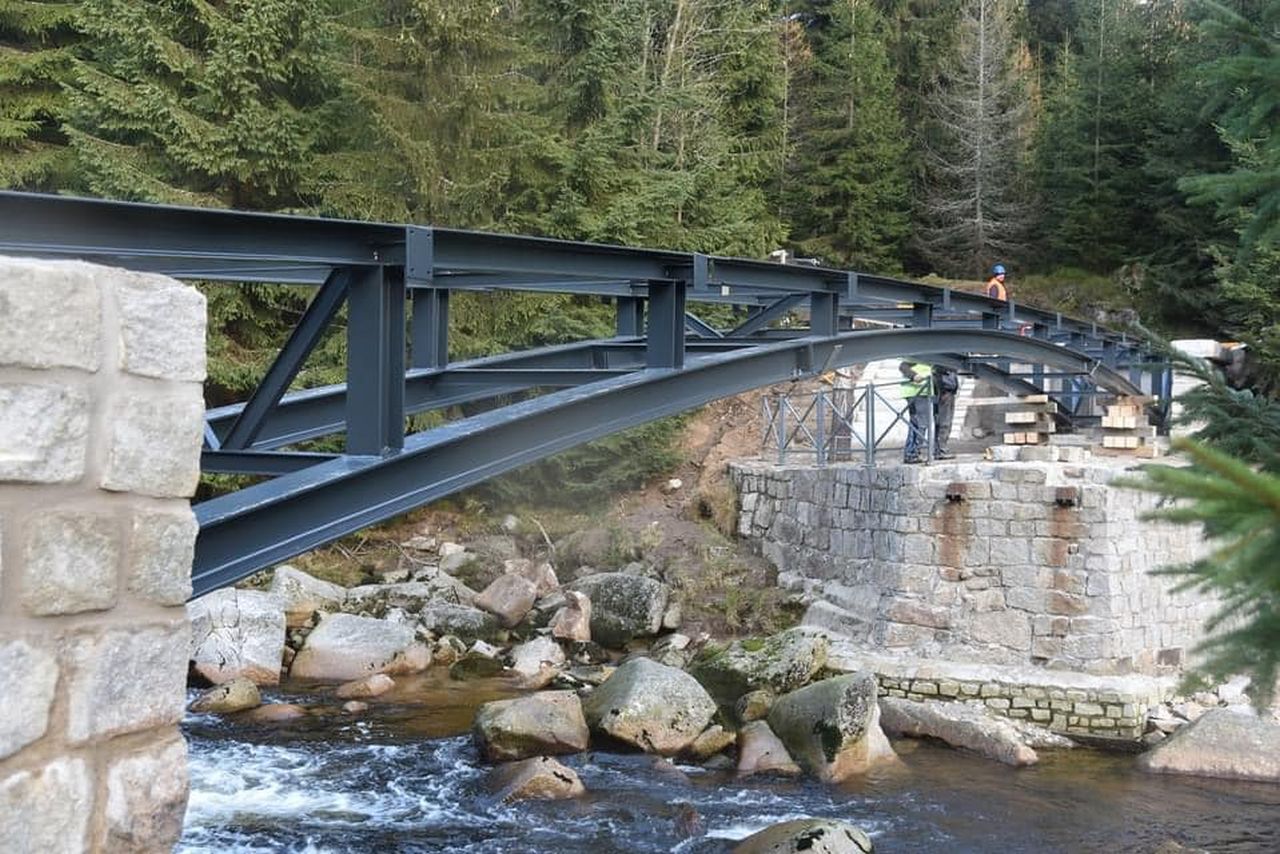 Nový most přes Jizeru mezi Jizerkou a Orle. Foto: Liberecký kraj
