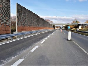 Nové protihlukové stěny na silnici I/38 v Pávově. Foto: ŘSD