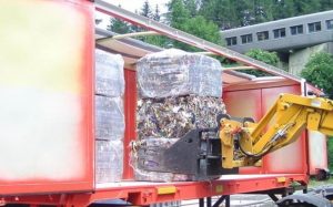 Nakládka odpadu. Foto: ÖBB Rail Cargo Group