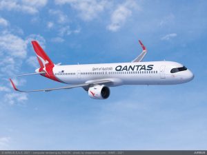 A321XLR v barvách Qantas. Foto: Airbus