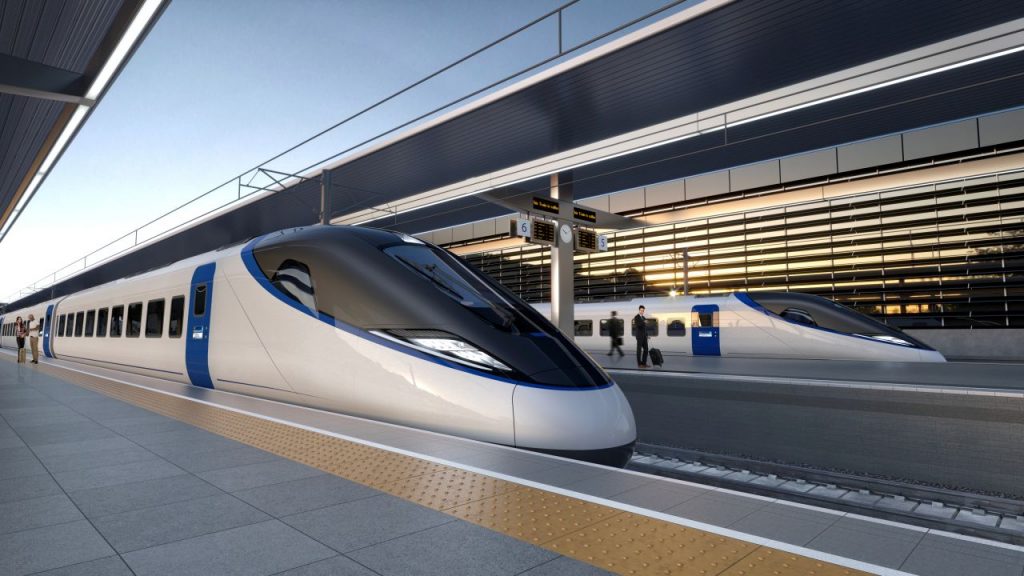 Nové vysokorychlostní jednotky pro HS2. Foto: Alstom / Hitachi Rail
