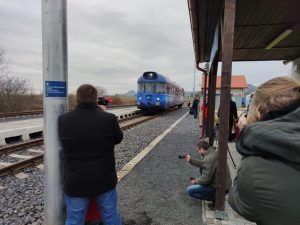 Testování autonomního vlaku v Libčevsi. Foto: AŽD Praha