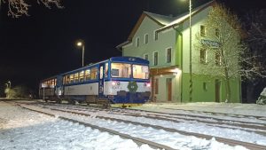 Poslední vlak v Rožmitálu pod Třemšínem. Foto: Martin Hájek