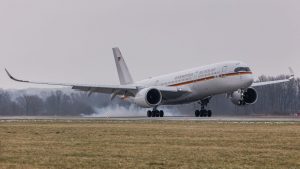 A350-900CJ při testování v Ostravě. Foto: Miroslav Kostelník / Ostrava Airport - Aviation Photohraphy