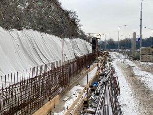 Stavba tramvajového tunelu v Brně v rámci akce I/42 VMO Žabovřeská. Foto: ŘSD