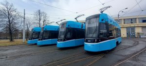 Představení čtyř hotových tramvají Škoda 39T. Foto: Jan Meichsner / Zdopravy.cz