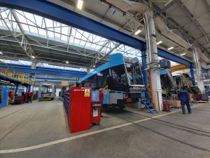 Dopravní podnik Ostrava ukázal aktuální fázi výroby 18 kusů tramvají Škoda 39T. Foto: Jan Meichsner / Zdopravy.cz