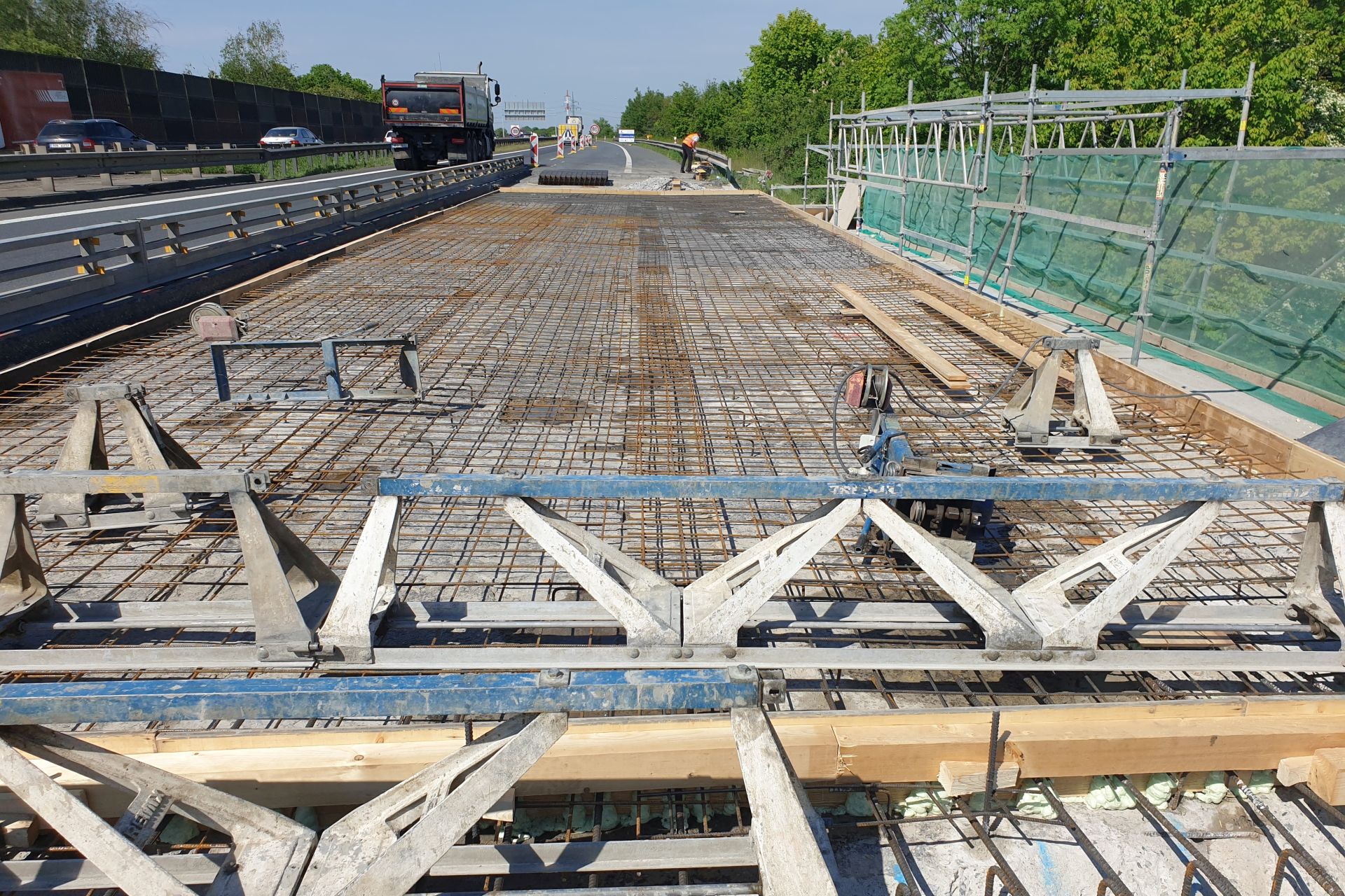 Oprava mostu na D5 u Prahy. Pramen: ŘSD