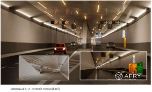 Vizualizace tunelu pod středem Zlína. Foto: AFRY CZ