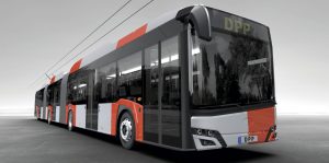 Nový trolejbus pro DPP. Autor vizualizace: Solaris a Škoda Transportation