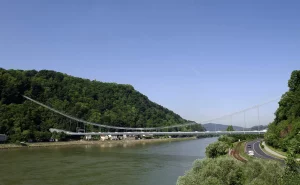 Vizualizace unikátního mostu v Linci. Foto: ASFINAG
