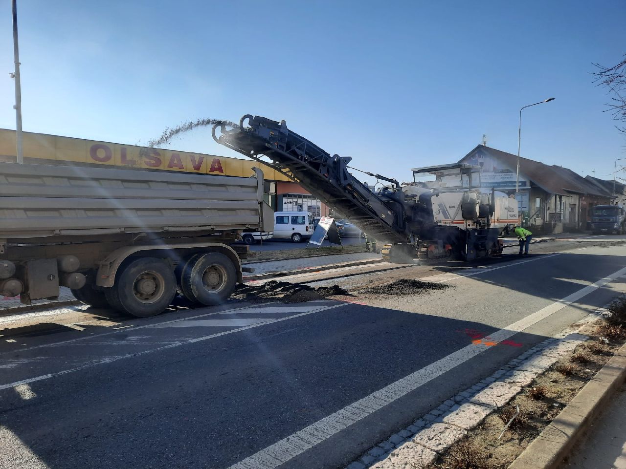 Rekonstrukce silnice I/55 v Kunovicích. Foto: ŘSD