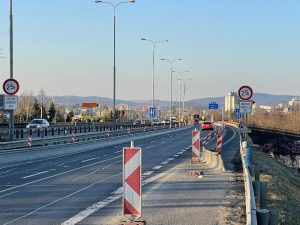 Omezení na mostě na silnici I/35 v Liberci. Foto: Jan Sůra / Zdopravy.cz