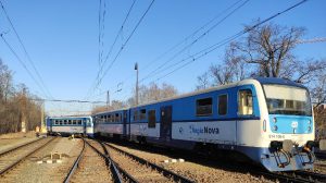 Vykolejený vlak v Praze-Krči. Foto: Drážní inspekce